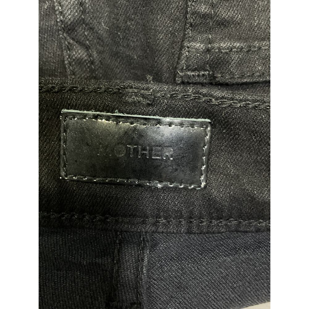 Mother 'Wrapper' Black Patch Springy Ankle Denim … - image 5